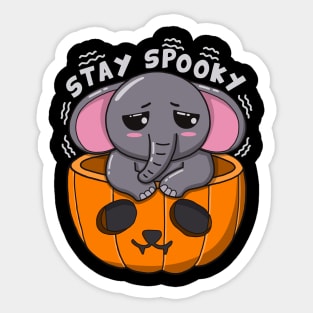 Baby Elephant Stay Spooky Sticker